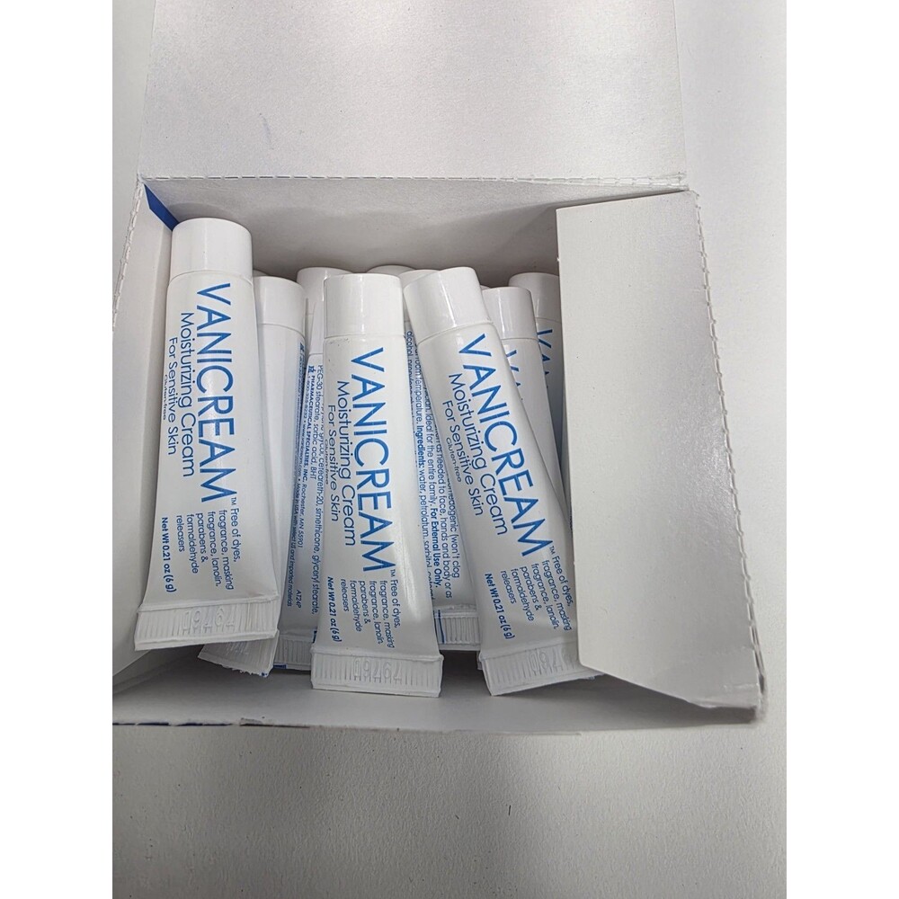(10) VaniCream Moisturizing Lotion For Sensitive Skin Travel Size .21 Oz- 10/Box